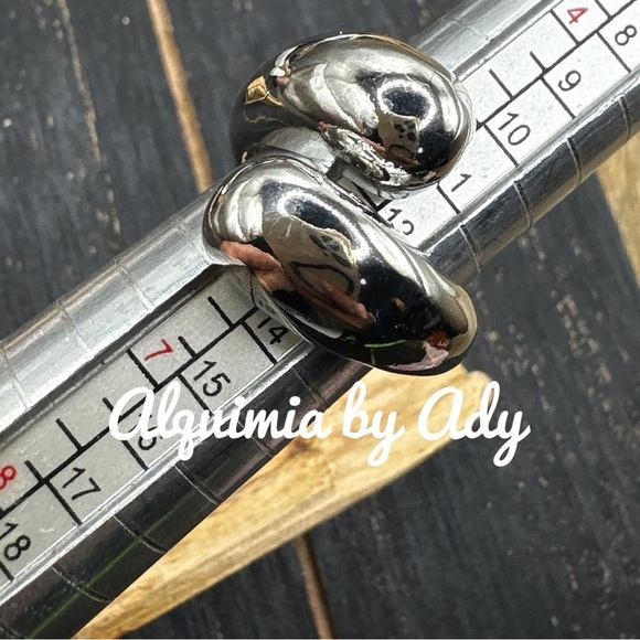 Alquimia Silver Teardrop Ring with Polished Finish steel - Picture 2 of 2